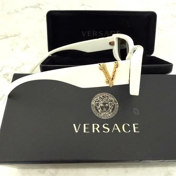 Versace Elegant White Sunglasses - Picture 4 of 13
